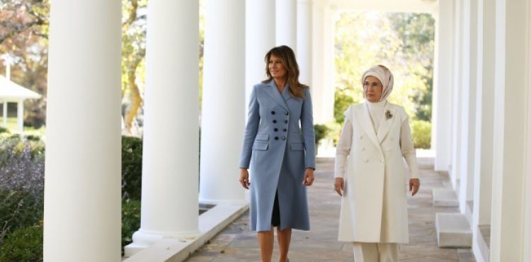 Emine Erdoan, Melania Trump ile bir araya geldi