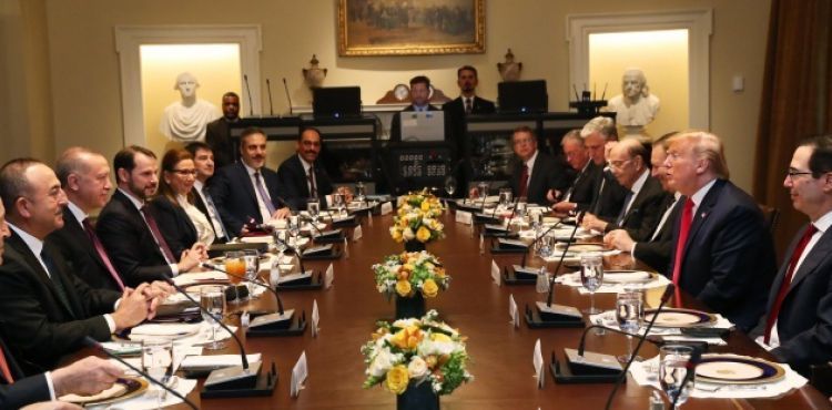 Cumhurbaşkanı Erdoğan ve Trump çalışma yemeğinde