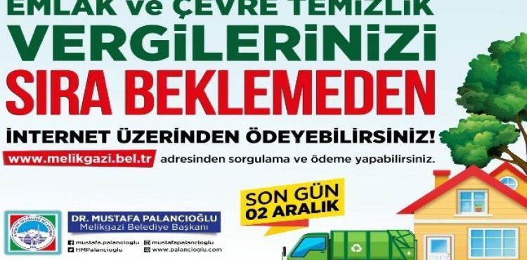 Melikgazi Belediyesi'nden Emlak vergisi Uyarısı
