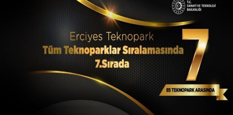 Erciyes Teknopark, Türkiye'deki 85 Teknopark Arasında 7.Sırada Yer Aldı