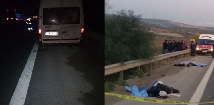 Otoyolda lastik değiştiren 4 kişiye tır çarptı: 3 ölü, 1 yaralı