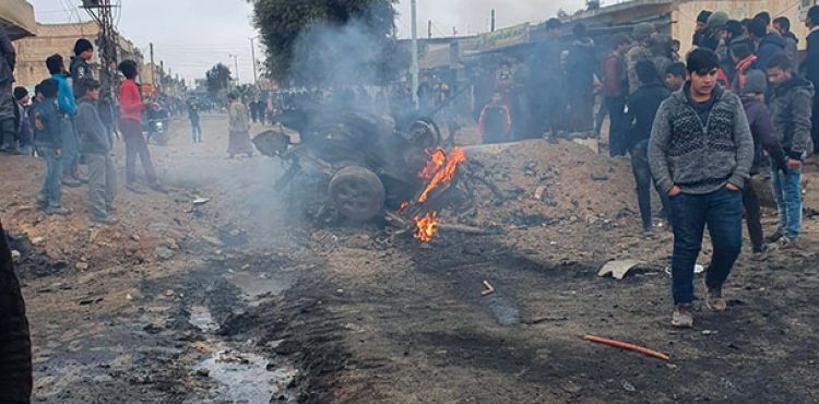 Tel Abyad'da bombal aral saldr: 2 l, 4 yaral