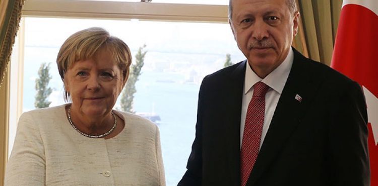 Cumhurbaşkanı Almanya Başbakanı Erdoğan, Merkel ile görüştü