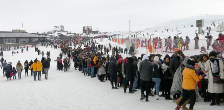 Erciyes'e hafta sonu 100 bin ziyaretçi