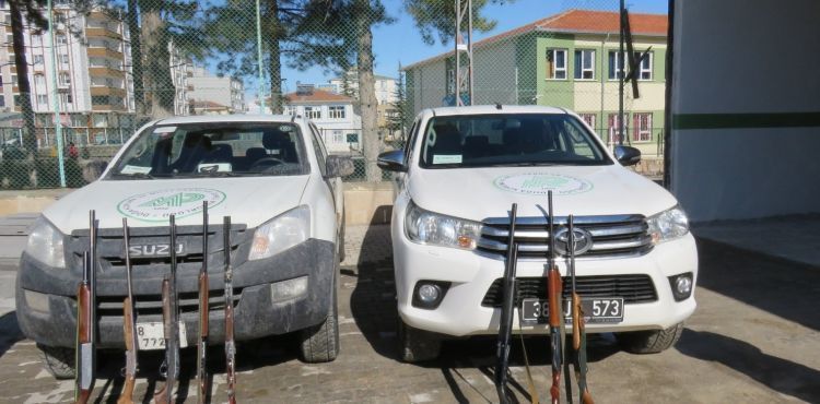 Kayseri'de kaçak avlanan 7 avcıya 25 bin lira ceza