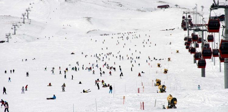 Erciyes'te hafta sonu yoğunluğu