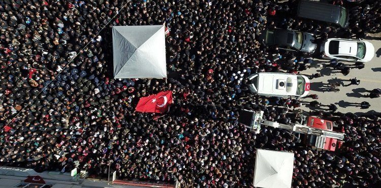 İdlib şehidi Ali Taşöz, son yolculuğuna uğurlandı