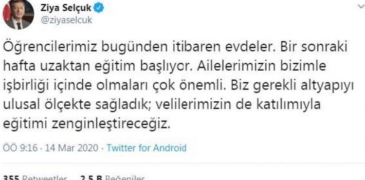 Bakan Seluk: Uzaktan eitimi simlasyonlar ile anlatacaz