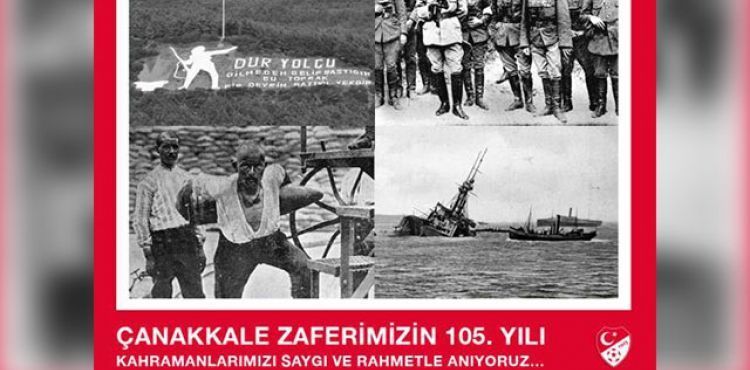 Spor camiasından '18 Mart Şehitleri Anma Günü ve Çanakkale Zaferi' mesajları