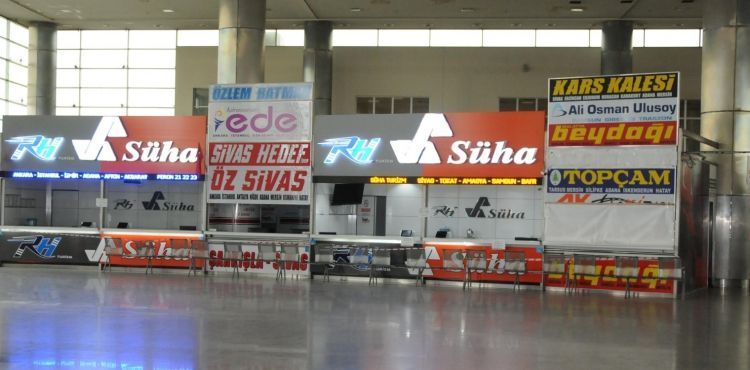 Kayseri'de otobüs terminalinde sessizlik