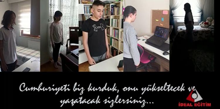 İstiklal Marşı aşkı Corona Tatili dinlemiyor…