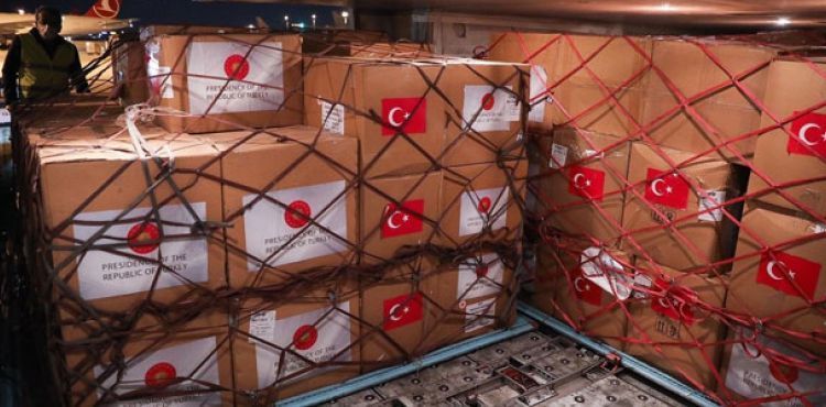 Türkiye'den Tunus'a tıbbi yardım malzemesi