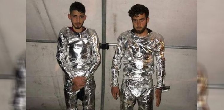 Sızma girişiminde yakalanan teröristler, vücutlarına alüminyum folyo sarmış