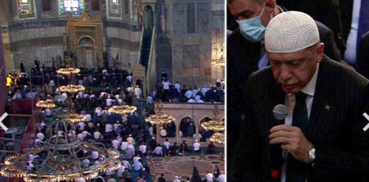 Ayasofya'da tarihi gün