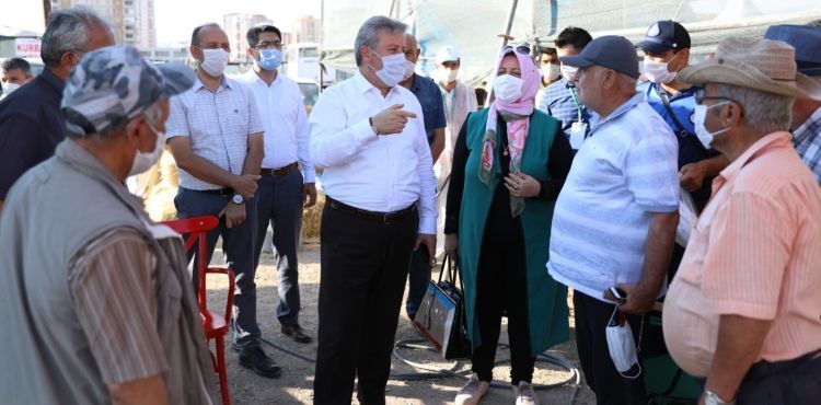 BAŞKAN PALANCIOĞLU, SERKENT KURBAN PAZARI DENETİMİNDE