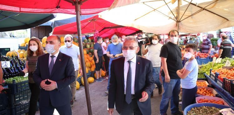 VALİ VE BAŞKAN’DAN PAZAR YERLERİ DENETİMİ