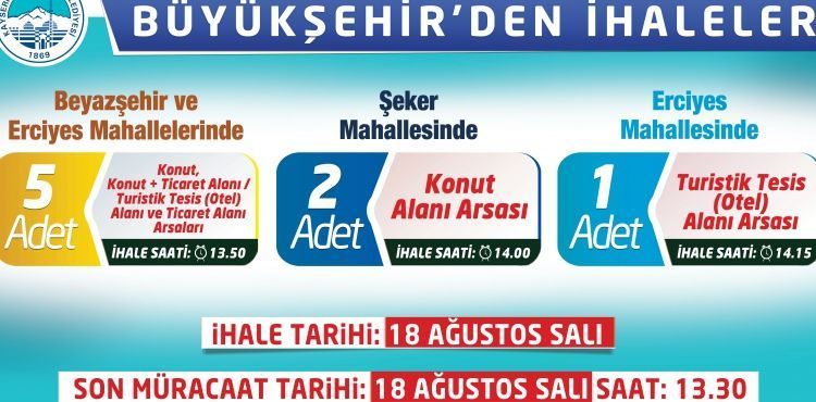 Büyükşehir'den Üç İhale Birden