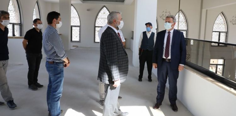 Başkan Dr. Palancıoğlu; Hamdi Şanlıünal Camisi inşaat alanında incelemelerde bulundu…