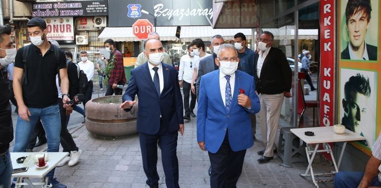 VALİ VE BAŞKAN SALGINLA MÜCADELE DENETİMLERİNİ SÜRDÜRÜYOR