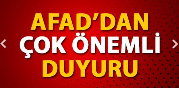 AFAD: Sadece gıda kolisi ve yeni battaniyeye ihtiyaç var