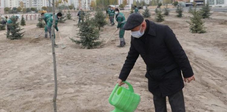 Başkan Çolakbayrakdar Cırgalan'da ağaç dikti