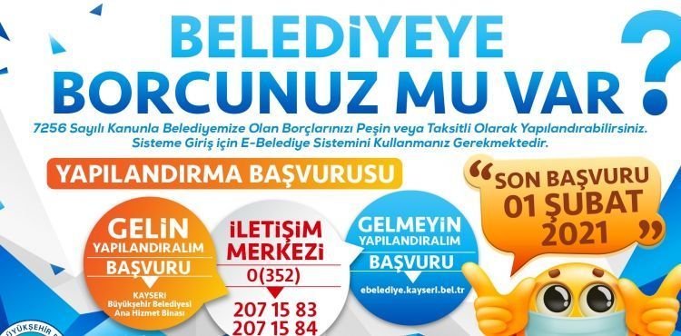 BÜYÜKŞEHİR'İN 'BORÇ YAPILANDIRMA' FIRSATI 1 ŞUBAT’A UZATILDI