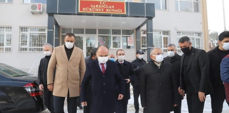 VALİ GÜNAYDIN VE BAŞKAN BÜYÜKKILIÇ DEPREM BÖLGESİNDE