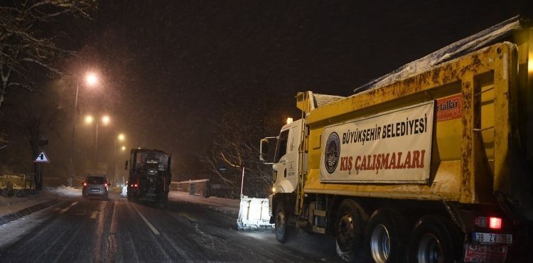 BÜYÜKŞEHİR EKİPLERİ 218 MAHALLE YOLUNU ULAŞIMA AÇTI