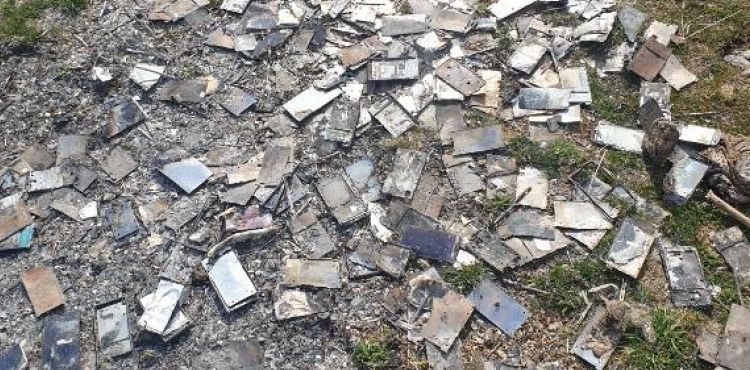 Kayseri'de yakılmış bin adet cep telefonu bulundu