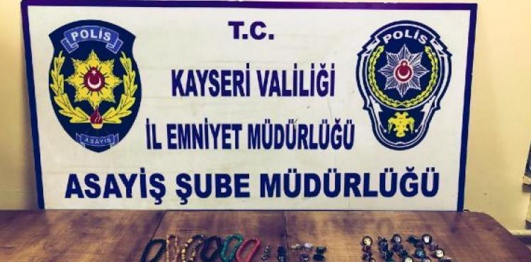 Kayseri'de 65 bin liralık tespih ve gümüş takı hırsızlığına gözaltı