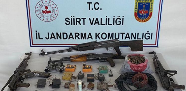 Siirt'te PKK'nn cephanelii bulundu