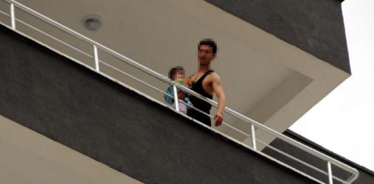 Eşi ve kayınvalidesiyle tartışıp, 2 yaşındaki kızıyla intihara kalkıştı