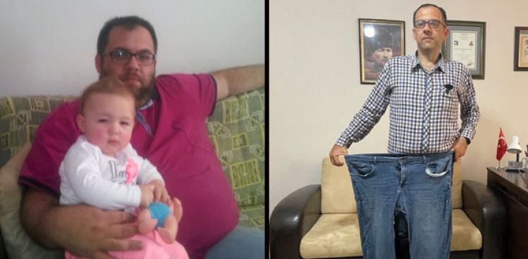 Küçük kızı için 9 ayda 71 kilo verdi