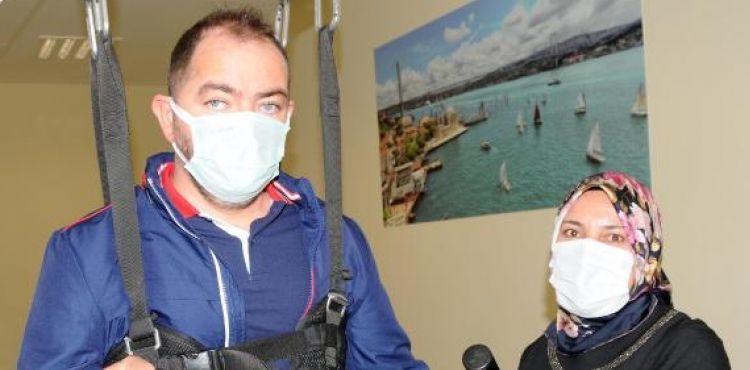 2 çocuk babası mimar, robotik yürüme cihazıyla hayata tutundu