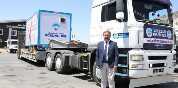 MELİKGAZİ’DEN MUĞLA YANGIN BÖLGESİNE DESTEK