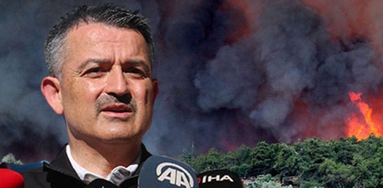 Bakan Pakdemirli: Yangınlarda yüksek sıcaklık, düşük nem ve şiddetli rüzgarla savaşıyoruz
