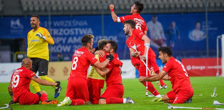Trkiye Ampute Futbol Milli Takm, ikinci kez Avrupa ampiyonu oldu