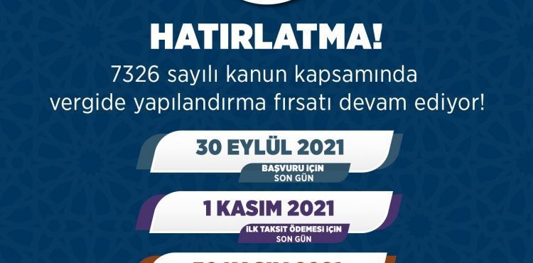 BAŞKAN YALÇIN'DAN VERGİ YAPILANDIRMA HATIRLATMASI