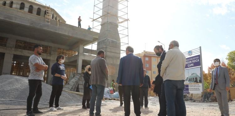 BAŞKAN PALANCIOĞLU, DURSUN KOCA CAMİ’NİN İNŞAATINI İNCELEDİ