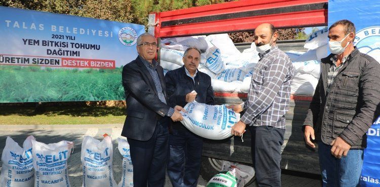 TALAS BELEDİYESİ’NDEN BU KEZ DE YEM BİTKİSİ TOHUMU