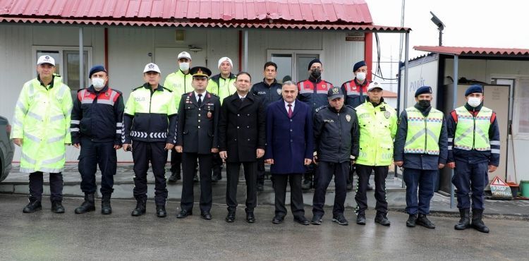 Develi protokolnden gvenlik noktasna ziyaret