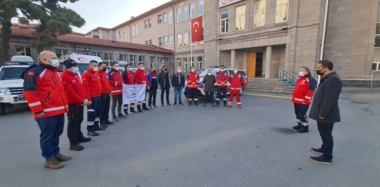 Kayseri UMKE gönüllüleri il dışı görevinde