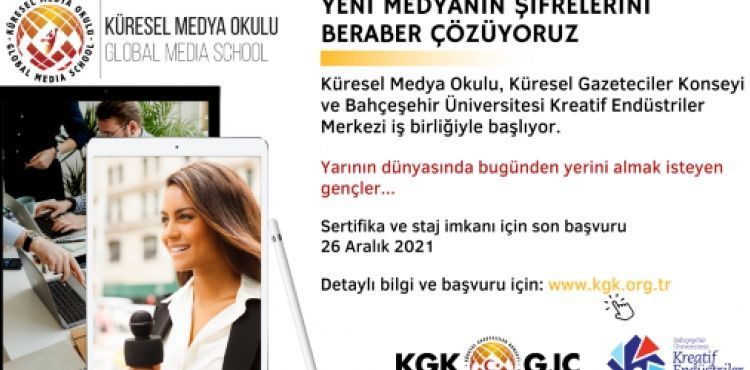 KGK Kresel Medya Okulu 8 Ocakta stanbulda balyor