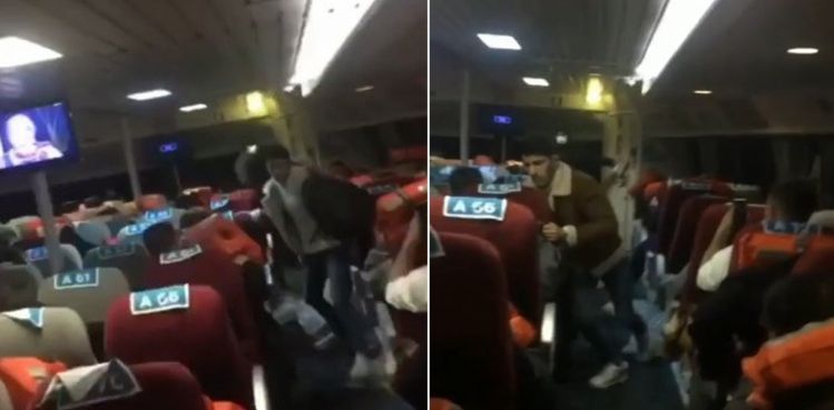 Fırtınaya denizin ortasında yakalandılar