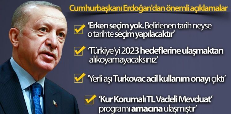 Cumhurbaşkanı Erdoğan'dan önemli açıklamalar