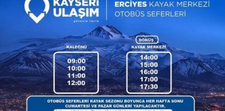 Erciyes’e Otobüs Seferleri Başladı