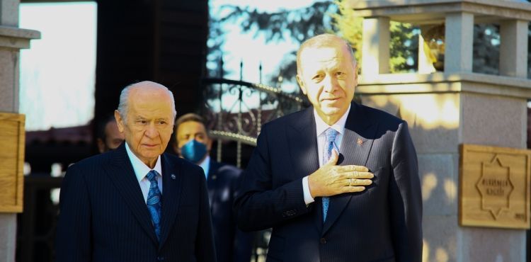 Cumhurbakan Erdoan ile MHP lideri Baheli'nin grmesi sona erdi