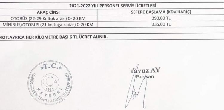 renci Servisi Yeni Fiyatlar Gncellendi