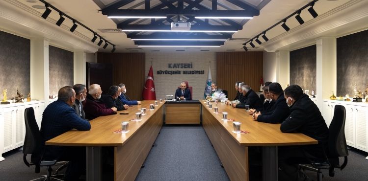 BAŞKAN BÜYÜKKILIÇ’A FELAHİYELİ MUHTARLARDAN TEŞEKKÜR ZİYARETİ