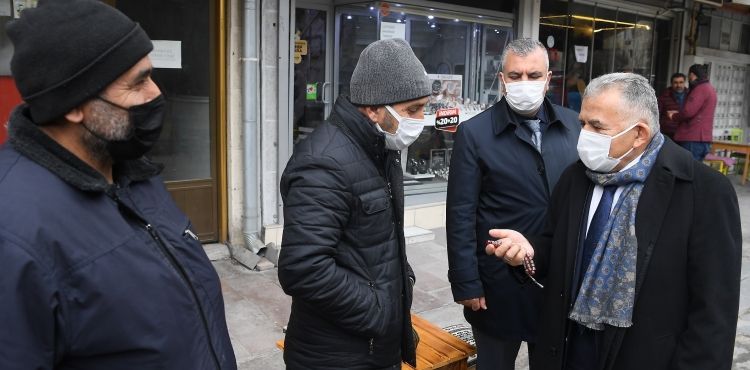BAŞKAN BÜYÜKKILIÇ’TAN HUNAT ESNAFINA ZİYARET